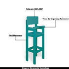 Kit 6 Cadeiras Alta Refeição Infantil Criança Restaurante Lan