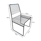 Kit 6 Cadeiras Altas Padrão Aramado Preto Para Área Gourmet S