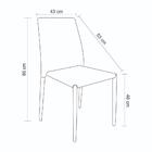 Kit 6 Cadeiras Amanda Glam Rivatti Revestida Em Pvc Marrom Es