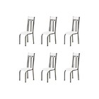 Kit 6 Cadeiras Anatômicas 0.120 Estofada Craqueado/branco - M