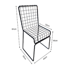 Kit 6 Cadeiras Aramadas Para Sala De Jantar Preta Alto Padrão