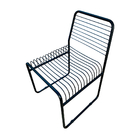 Kit 6 Cadeiras Aramadas Trefiladas Pretas Alto Padrão Prado