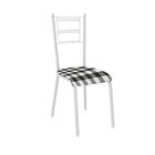 Kit 6 Cadeiras Avulsas Santiago Branco Prata Com Asseto Na Co