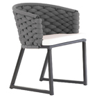 Kit 6 Cadeiras Bali Alumínio Em Tricô Náutico Trama Original