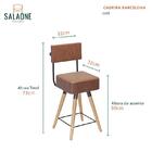 Kit 6 Cadeiras Barcelona Baixa 50cm - Salaone