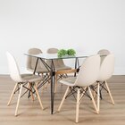 Kit 6 Cadeiras Botone Eiffel  Nude