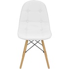 Kit 6 Cadeiras Charles Eames Botonê Eiffel Estofada Branca