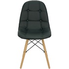 Kit 6 Cadeiras Charles Eames Botonê Eiffel Estofada - Preta