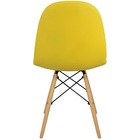 Kit 6 Cadeiras Charles Eames Botonê Eiffel Wood Estofada Cour