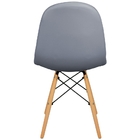 Kit 6 Cadeiras Charles Eames Botonê Eiffel Wood Estofada Cour