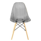 Kit 6 Cadeiras Charles Eames Cristal Eiffel Wood Designer Cin
