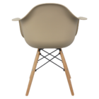 Kit 6 Cadeiras Charles Eames Eiffel Com Braço - Bege