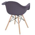 Kit 6 Cadeiras Charles Eames Eiffel Daw Com Braços E Pés De M