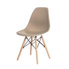 Kit 6 Cadeiras Charles Eames Eiffel Nude Base Madeira