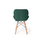 Kit 6 Cadeiras Charles Eames Eiffel Slim Veludo Estofada Verde