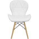 Kit 6 Cadeiras Charles Eames Eiffel Slim Wood Estofada - Bran