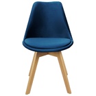 Kit 6 Cadeiras Charles Eames Leda Veludo Luisa Saarinen Estof