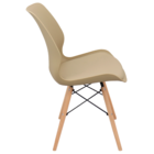 Kit 6 Cadeiras Charles Eames Rubi Sili Eiffel - Bege