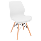 Kit 6 Cadeiras Charles Eames Rubi Sili Eiffel - Branco