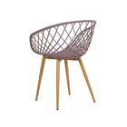 Kit 6 Cadeiras Clarice Nest Wood Com Apoio De Braço - Camurça