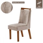 Kit 6 Cadeiras Dallas Prêmio/linho Bege - Lj Móveis