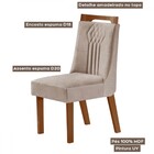 Kit 6 Cadeiras Dallas Prêmio/linho Bege - Lj Móveis