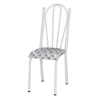 Kit 6 Cadeiras De Cozinha Alasca Estampado Capitonê Pés De Fe