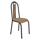 Kit 6 Cadeiras De Cozinha Arizona Estampado Rattan Bege Pés D