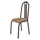 Kit 6 Cadeiras De Cozinha Arizona Estampado Rattan Bege Pés D