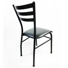 Kit 6 Cadeiras De Cozinha Com Reforço Preta Assento Preto - P