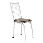 Kit 6 Cadeiras De Cozinha Delaware Estampado Cedro Pés De Fer