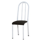 Kit 6 Cadeiras De Cozinha Flórida Estampado Preto Pés De Ferr