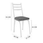 Kit 6 Cadeiras De Cozinha Luisiana Estampado Andorinha Pés De