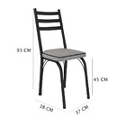 Kit 6 Cadeiras De Cozinha Luisiana Estampado Grafiato Pés De