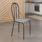 Kit 6 Cadeiras De Cozinha Texas Estampado Linho Pés De Ferro