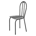 Kit 6 Cadeiras De Cozinha Texas Estampado Listrado Pés De Fer