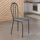 Kit 6 Cadeiras De Cozinha Texas Estampado Listrado Pés De Fer