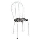 Kit 6 Cadeiras De Cozinha Texas Estampado Listrado Pés De Fer