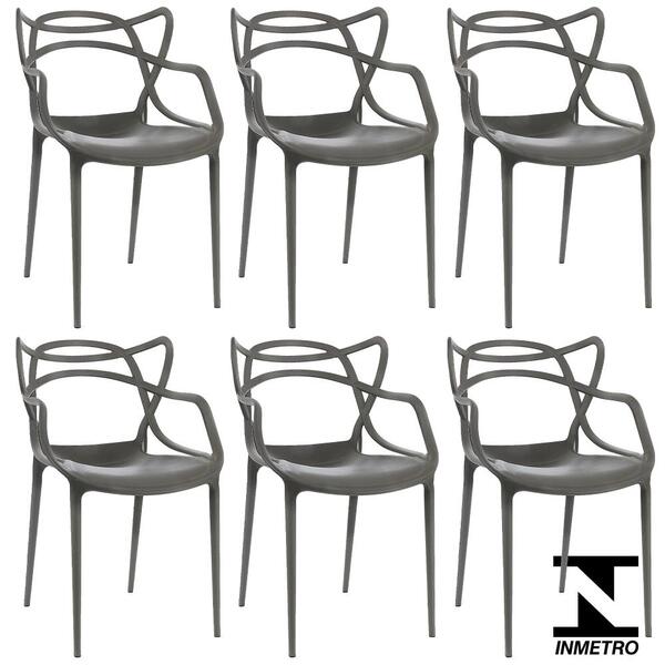 Kit 6 Cadeiras De Design Allegra Interior E Exterior