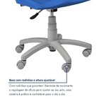 Kit 6 Cadeiras De Escritório Base Giratória Elo Azul/cinza