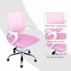 Kit 6 Cadeiras De Escritório Begonia Mesh Ergonômico Rosa