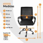 Kit 6 Cadeiras De Escritório Secretaria Diretor Roma Ergonômi