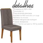 Kit 6 Cadeiras De Jantar 27658 Freijo Veludo Moca Dj Moveis