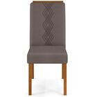 Kit 6 Cadeiras De Jantar 27658 Freijo Veludo Moca Dj Moveis