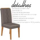 Kit 6 Cadeiras De Jantar 27658 Freijo Veludo Moca Dj Moveis