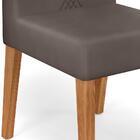 Kit 6 Cadeiras De Jantar 27658 Freijo Veludo Moca Dj Moveis