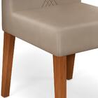 Kit 6 Cadeiras De Jantar 27658 Freijo Veludo Moca Dj Moveis