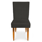 Kit 6 Cadeiras De Jantar Acapulco Suede Grafite Pés Palito Ca