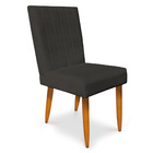 Kit 6 Cadeiras De Jantar Acapulco Suede Grafite Pés Palito Ca