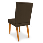 Kit 6 Cadeiras De Jantar Acapulco Suede Marrom Pés Palito Cas